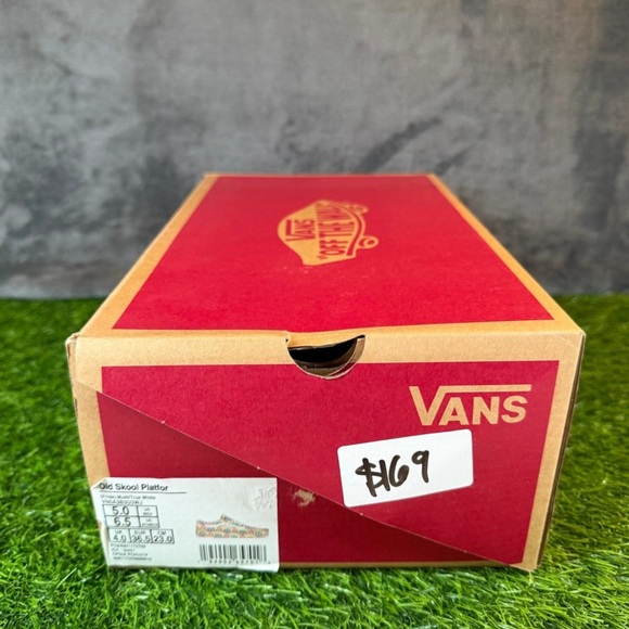 Vans Old Skool Platform Pride Rainbow Checkered Skate Shoes Women US 6.5 - Picture 13 of 13